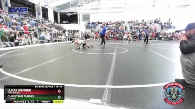 73-76 lbs Round 1 - Christian Marks, Cougar vs Lukas Wenger, Trailblazer