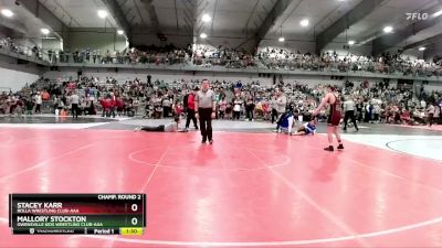 130 lbs Champ. Round 2 - Mallory Stockton, Owensville Kids Wrestling Club-AAA vs Stacey Karr, Rolla Wrestling Club-AAA