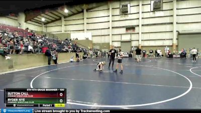 100 lbs Round 4 - Sutton Call, Cougar Wrestling Club vs Ryder Nye, Charger Wrestling Club