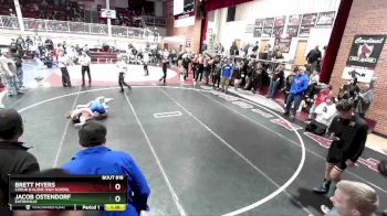 160 lbs Cons. Round 4 - Brett Myers, Coeur D`Alene High School vs Jacob Ostendorf, Eatonville