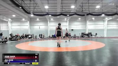 123 lbs Finals (2 Team) - Josie Davis, Campbellsville vs Ava Rose, Iowa