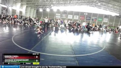 67 lbs Quarters & Wb (16 Team) - Knixon Cahill, Team Wyoming vs Zaydean Schwartzkopf, Western Nebraska