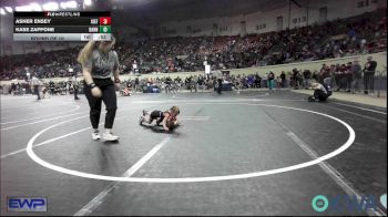 37 lbs Round Of 16 - Asher Ensey, Kiefer Youth Wrestling Club vs Kase Zappone, Barnsdall Youth Wrestling