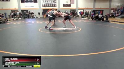 215 lbs Semifinal - Vincenzo Lima, Iowa City, Liberty vs Nick Milburn, Newton