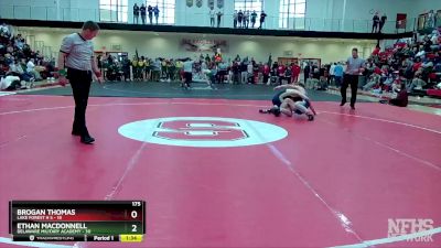 175 lbs Semifinals (8 Team) - Brogan Thomas, Lake Forest H S vs Ethan MacDonnell, Delaware Military Academy