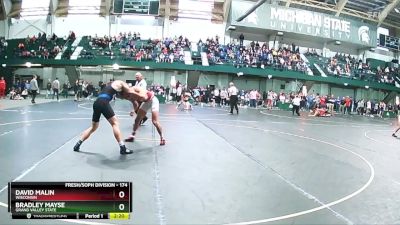 174 lbs Champ. Round 1 - Bradley Mayse, Grand Valley State vs David Malin, Wisconsin