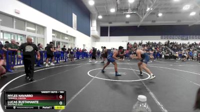 190 lbs Cons. Round 2 - Myles Navarro, Temescal Canyon vs Lucas Bustamante, Eastvale Elite