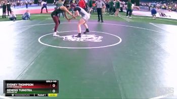 Girls-140 lbs Cons. Round 2 - Sydney Thompson, Eaton Rapids HS vs Genesis Tuinstra, Hopkins HS