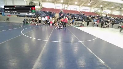 42 lbs Quarterfinal - Axel Kallas, Evanston Elite vs Lucas Clarke, Fremont Wrestling Club