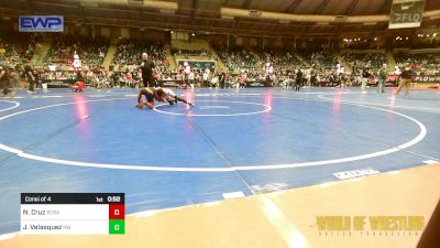 76 lbs Consi Of 4 - Nathan Cruz, Scrap Yard Training vs Jeremiah Velasquez, RedWave Wrestling