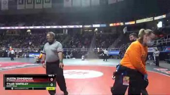 I-110 lbs Champ. Round 1 - Austin Zimmerman, St Joseph Collegiate Institute vs Tyler Whiteley, Burnt Hills