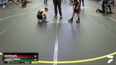 57 lbs Cons. Round 1 - Jax Walczyk, Plymouth Canton WC vs Andrew Herron, Waterford WC