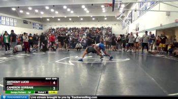 132 lbs Champ. Round 1 - Anthony Lucio, OCRTC vs Cameron Gorbani, Samohi Wrestling