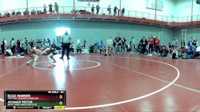 80 lbs 1st Place Match - Achaiah McCue, Beast Mode Wrestling Club vs Eliza Warner, The Fort Hammers Wrestling