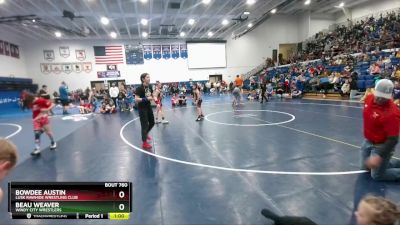 78 lbs Quarterfinal - Bowdee Austin, Lusk Rawhide Wrestling Club vs Beau Weaver, Windy City Wrestlers