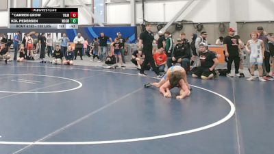 100 lbs Champ. Rd Of 16 - Kol Pedersen, Warriors Of Christ WOC- Wrestling vs Darren Grow, Team Real Life Wrestling