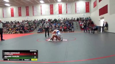 120 lbs Semifinal - Braden Hahlen, Cvca vs Owen Gonzalez, Cf Northwest