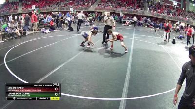 85 lbs Cons. Round 2 - Jameson Cline, Gering Wrestling Club vs John Dyer, Sutherland Youth Wrestling Club