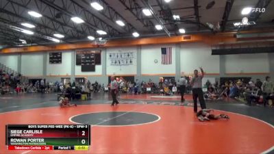 SPW-3 lbs Cons. Semi - Siege Carlisle, Empire Academy vs Rowan Porter, Washington Matbackers