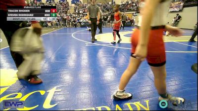 70 lbs Quarterfinal - Tracen Rhoden, Midwest City Bombers Youth Wrestling Club vs Steven Rodriguez, Mustang Bronco Wrestling Club