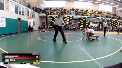 126 lbs Semifinal - Joel Brink, GREEN vs Evan Kusmits, MANCHESTER