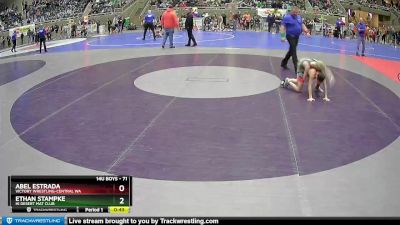 71 lbs Champ. Round 1 - Ethan Stampke, Hi Desert Mat Club vs Abel Estrada, Victory Wrestling-Central WA