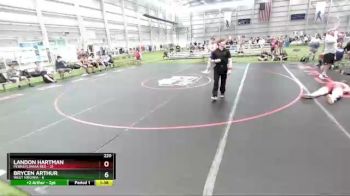 220 lbs 2nd Wrestleback (16 Team) - Landon Hartman, Pennsylvania Red vs Brycen Arthur, West Virginia