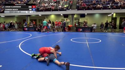 67 lbs Champ. Rd Of 16 - Logan Clarendon, Black Fox Wrestling Academy vs Camden Beach, Ragin Raisins Wrestling