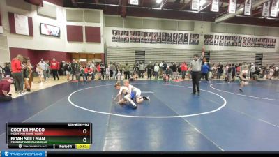 90 lbs Quarterfinal - Cooper Madeo, Mountain Ridge Youth vs Noah Spillman, Fremont Wrestling Club