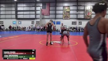 138 lbs Round 1 (3 Team) - Gavin Cohen, EAST CAROLINA WRESTLING ACADEMY vs Cole Browning, MOORE COUNTY BRAWLERS - SILVER