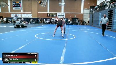 157 lbs Cons. Round 2 - Logan Hardy, Westfield vs Dallon Lemon, Uintah