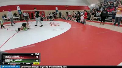 68-74 lbs Round 2 - Jackson Markley, Junior Bulldogs vs Marcus Nunez, Fort Morgan Wrestling Club