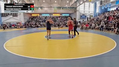 190 lbs Semifinal - Brayden Ranauto, Salesianum vs Teagan Gratkowski, Smyrna H S