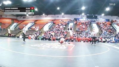 106 lbs Quarterfinals (8 Team) - Caiden Ramirez, St Louis vs Christian Hansen, New Lothrop