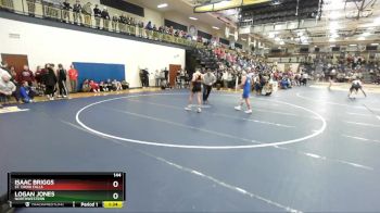 144 lbs Quarterfinal - Isaac Briggs, St. Croix Falls vs Logan Jones, Northwestern