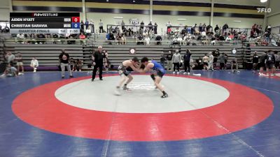 138 lbs Quarterfinal - Aiden Hyatt, Roundtree Wrestling Academy vs Christian Saravia, Morris Fitness Wrestling Club