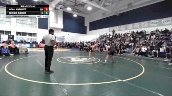 150 lbs Quarterfinal - Noah Vazquez, Eleanor Roosevelt vs Sergio Gomez, St. John Bosco