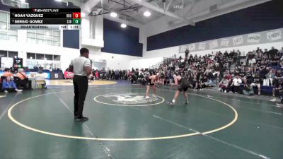 150 lbs Quarterfinal - Noah Vazquez, Eleanor Roosevelt vs Sergio Gomez, St. John Bosco