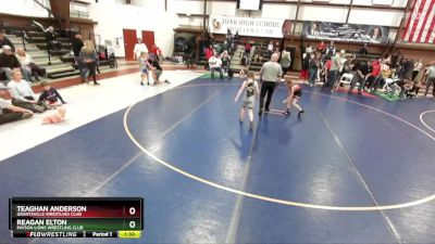 67 lbs Quarterfinal - Reagan Elton, Payson Lions Wrestling Club vs Teaghan Anderson, Grantsville Wrestling Club