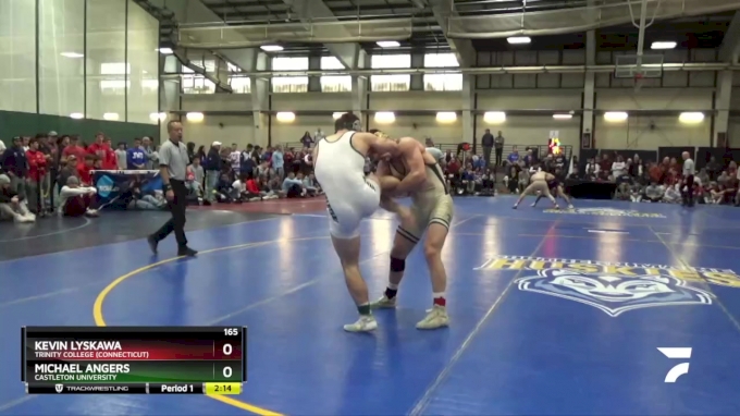 165 lbs 3rd Place Match - Michael Angers, Castleton University vs Kevin  Lyskawa, Trinity College (Connecticut)