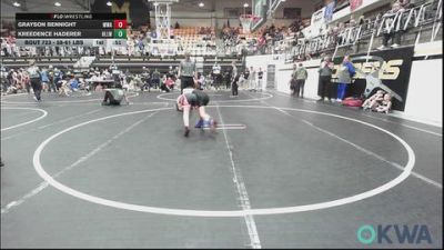 58-61 lbs Rr Rnd 2 - Grayson Bennight, Moore Wrestling Academy vs Kreedence Haderer, Harrah Little League Wrestling