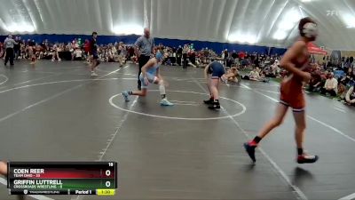 100 lbs Round 4 (8 Team) - Coen Reer, Team Ohio vs Griffin Luttrell, Crossroads Wrestling