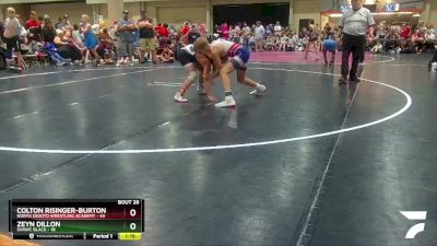 108 lbs Placement (16 Team) - Colton Risinger-Burton, North Desoto Wrestling Academy vs Zeyn Dillon, SVRWC Black