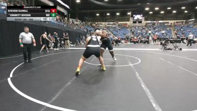 285 lbs Champ. Round 2 - Steven Elwell, Ottawa University vs Emmett Bivens, Wayland Baptist (Texas)