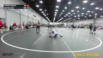 60 lbs 5th Place - Cooper Corbett, Roundtree Wrestling Academy 12u vs Maxwell Roy, Powerhouse Elite 12U