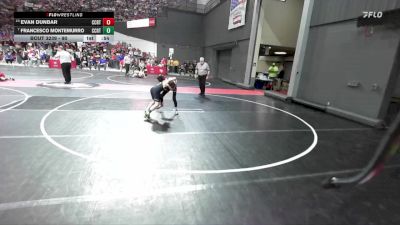 90 lbs Champ. Round 2 - Francesco Montemurro, B.A.M Training Center vs Evan Dunbar, New London Youth Wrestling Club