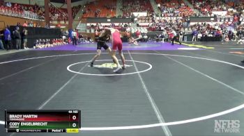 4A 165 lbs Champ. Round 1 - Brady Martin, Tonganoxie vs Cody Engelbrecht, Andale