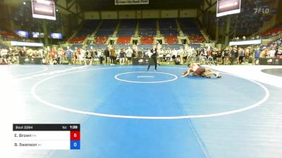 160 lbs Cons 32 #2 - Elijah Brown, Pennsylvania vs Brock Swenson, Wisconsin