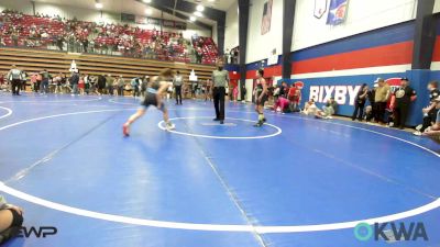 98 lbs Rr Rnd 2 - Zoie Gregory, Tulsa Blue T Panthers vs Addilyn Ashton, Bartlesville Wrestling Club
