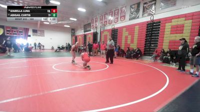 130 lbs Champ. Round 2 - Abigail Curtis, Temecula Valley vs Izabella Luna, Fullerton